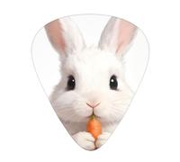 Rabbits Eat Carrots Guitar Picks Gift Set - 12 Smooth Durable Plectrums For Acoustic, Electric & Bass Guitar, Perfect Present For Guitar Lovers & Musicians