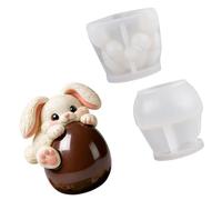 Rabbits Eggs Shaped Silicone Mousses Cake Molds Chocolate Baking Molds Kitchen Tool Party Celebration Dessert Bakeware French Dessert Silicone Oven Safe Baking Accessories