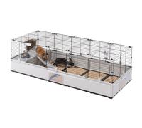 Ferplast Rabbit cage, Guinea pig cage, MODULAR 4, Extendable, Large cage, Included accessories, Easy to Clean, 179 x 72 x h 56 cm