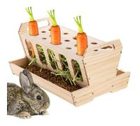Rabbits Hay Feeder - Large Wooden Bunny Hay Rack | Feeding Station with Detachable Top | Bunny Hay Feeder | Ideal for Guinea Pigs and Rabbits