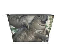Rabbits Manatees Print Makeup Bag Trapezoid Travel Cosmetic Organiser Stylish Storage for Beauty & Gifts for Women Girls