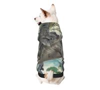 Rabbits Manatees Printed Dog Hoodie Soft Dog Sweatshirt Cute Cat Dog Clothes for Small Dogs Kitten Puppy, S