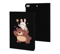 Rabbits Riding Bear Slim Case Compatible with iPad 10th 9th 8th 7th Generation 2022 2021 2020 2019 Protective Cover Stand