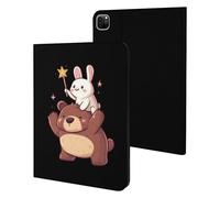 Rabbits Riding Bear Slim Case Compatible with iPad 10th 9th 8th 7th Generation 2022 2021 2020 2019 Protective Cover Stand