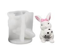 Rabbits Silicone Casting Mould,Craft For 3D Plaster Embellishments,Easter Egg Holding Hare Resin Mold - For Wedding Parties Holiday Dinner Table Room And Home