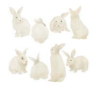 Rabbits stickers White one size