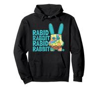 Rabid Rabbit Multi Budgie Fuggler Monster Text Pullover Hoodie