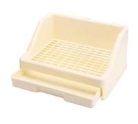 rabit Litter Box - Small Animal Litter Box, Bunny Restroom Litter Tray | Guinea Pig Ferret Toilet Trainer, Potty Trainer Pan with Grid for Small Pets, Little Bedding Box Pet Pan for rabit Chinchilla