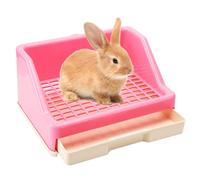 rabit Litter Box - Small Bedding Box, Potty Trainer Box Pan Tray | Small Animal Litter Box Bunny Restroom Litter Tray, Little Bedding Box Pet Pan Small Pets with Grid for rabit Chinchillas