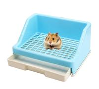 rabit Litter Box - Small Bedding Box, Potty Trainer Box Pan Tray | Small Animal Litter Box Bunny Restroom Litter Tray, Little Bedding Box Pet Pan Small Pets with Grid for rabit Chinchillas