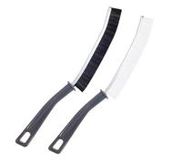 Rablue 2Pcs Crevice Cleaning Brush, Gaps Tiny Window Door Track Groove Gap Scrub Tools Clean The Dead Corners of Home Kitchen Bathroom (Black+White) (RA0726001)