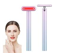 Rablue 4 in 1 Facial Wand, Red Light Therapy Wand for Face and Neck, EMS Microcurrent Facial Device for Anti-Aging, Handheld Eye Massager to Lift and Firm Skin, Women Daily Skincare Tools