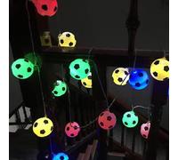 Rablue String Light 20LEDs Football Decoration - Modern World Football Modeling Indoor Decor Lighting Warm Light Suitable for Theme Party/Home Decor/Festival(Color USB)