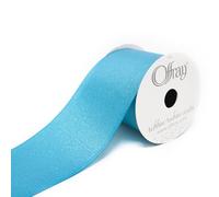 RABOM, 3" Glitter Grosgrain Ribbon, 10 Yards, Craft Ribbon, Cheer Ribbon (Turquoise)