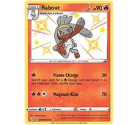 Raboot SV016/SV122 Shiny Rare Pokemon Card (Shining Fates) + TitanCards® Toploader