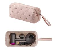 Rabrgab Travel Case compatible with Shark Flexstyle and Airwrap Styler, Hair Tool Organizer for Long Barrels & Attachments, Portable Carrying Case for Hair Dryer & Accessories, Pink, 13.8x5.9x7.8