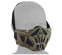rabuu Adjustable Tactical Half Face Mask, Silicone Windproof Cover For Airsoft Paintball Hunting, Motorcycle Helmet Cosplay Protective Gear