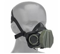 rabuu Airsoft Half Face Mask, Special Operations Adjustable Half-mask Tactical Wargame Hunting Costume Accessories Built-in Microphone For Paintball, Hunting, Halloween And CS Games(D)