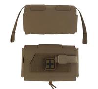 rabuu Compact First Aid Kit, Nylon Tactical Pouch with MOLLE Webbing, Split Design for Quick Access, Ideal Airsoft, Cosplay, Team Activities(CB)