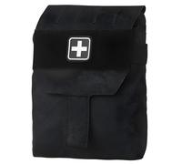 rabuu One-Hand Quick Access First Aid Pouch, Nylon Emergency Kit with MOLLE, 15x19cm, 0.125KG, for Team Activities, Tactical Games, Movie Props(BLK)