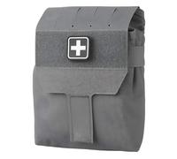 rabuu One-Hand Quick Access First Aid Pouch, Nylon Emergency Kit with MOLLE, 15x19cm, 0.125KG, for Team Activities, Tactical Games, Movie Props(WG)