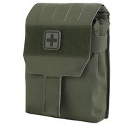 rabuu One-Hand Quick Access First Aid Pouch, Nylon Emergency Kit with MOLLE, 15x19cm, 0.125KG, for Team Activities, Tactical Games, Movie Props(RG)