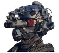 rabuu Outdoor Military Tactical Helmet Set With Full Face Mask, Headset & Goggles(E)