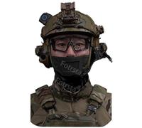 rabuu Outdoor Tactical FAST II Helmet Set With Headset & Mask, Diamond Hole Design, 55-60cm Adjustable(B)