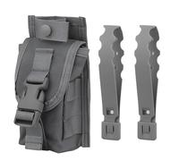 rabuu Portable Wilderness Survival Gear Pack, Compact First Aid Pouch with MOLLE Attachment, Nylon Accessory Bag(WG)