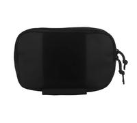 rabuu Small Multi-Purpose Task Bag, Nylon Utility Pouch with Inner Hook-and-Loop Panel & Elastic Straps for Team Activities, Tactical Games (25x16cm)(BLK)
