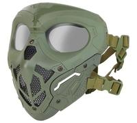 rabuu Tactical Full Face Mask With Steel Mesh & PC Lens For Airsoft Paintball Cosplay Protective Skull Goggles Halloween(C)
