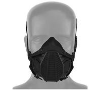 rabuu Tactical Half Face Mask, Airsoft Paintball Protective Mask Visor Built-in Microphone Wargame Hunting Costume Accessories Gear For Wargame For Army Airsoft, And Hunting(D)