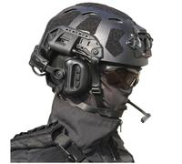 rabuu Tactical Helmet Set With Headset & Binocular Prop, Lightweight Adjustable For Airsoft, Paintball, Outdoor Games(A)