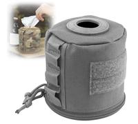 rabuu Tactical Toilet Roll Holder MOLLE Pouch - Portable Paper Storage Bag For Outdoor Camping Hunting Hiking(Grey)