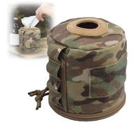 rabuu Tactical Toilet Roll Holder MOLLE Pouch - Portable Paper Storage Bag For Outdoor Camping Hunting Hiking(Multicam)