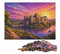 Raby Castle at Sunset Wooden Jigsaw Puzzle 500 Pieces, Gift for Adults | For gifting: Jigsaw Puzzle Gift: thoughtful Christmas gift for adults, solo or shared puzzle time.