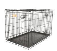 RAC Metal Fold Flat Dog Crate With Plastic Tray 1 Crate