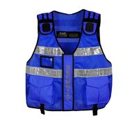 RAC3 Hi Viz Tactical Vest Dog Handler Security, Paramedic, Enforcement, Tac Vest (Blue)