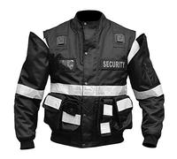RAC3 Mens 2 in 1 Oxford Security Doorman Vest, Jacket with Removable Sleeves (XL) Black