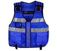 RAC3 New Model Hi Viz Tactical Vest, Security Vest, Blue Tac Vest (Blue Security)