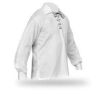 RAC3 New Scottish Jacobite Ghillie Kilt Shirt Men's Sizes Small to 5XL (White, 4XL)