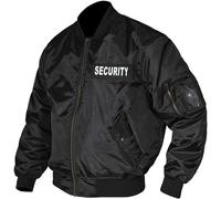 Rac3 Security Bomber Jacket For Men - Durable Black Nylon With "security" Print, Available In Sizes S To 4Xl (Xl)
