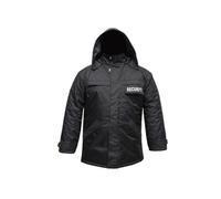 Rac3 Security Parka Jacket With Hood For Men, Water-Resistant, Windproof Design, "security" Print, Sizes S To 4Xl (Black 3Xl)
