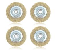 RAC814 Wire Brush Replacement for Ryobi Patio Cleaner Wire Wheel Brush with Arbor Hole for RY18PCA-0 OPC1800 OPC1815 EFB 400/401 More Cleaning Rust Joint Debris(115mm*16mm*10mm) (4pcs)