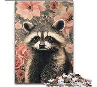 Raccoon 1000 Piece Jigsaw Puzzles for Adults, for And 14 Years And over Brainteaser Family Games Christmas Birthday Gifts (26x38cm)