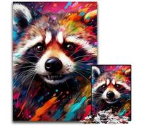 Raccoon 1000Pc Adults Jigsaw Puzzle cardboard Puzzles Challenging Brain Teaser for Teenagers, Family Game Night Fun 26X38CM/10.23x14.96inch