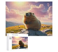 Raccoon 500 Piece Jigsaw Puzzles Adults Kids Paisaje Edificio Jigsaws Cozy Night In Activity Colourful Challenge Great Gift Puzzle Lovers Stress Reliever 500 PCS