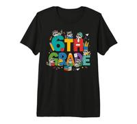 Raccoon 6th Grade Student Back to School Premium T-Shirt