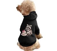 Raccoon And Cake Dog Hoodie Shirts Pet Clothes for Small Puppy Cat Costume M