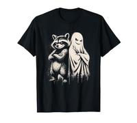 Raccoon and Ghost Spooky Halloween Kids Boys T-Shirt